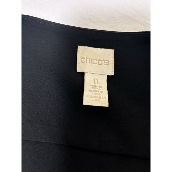 Chico's Size 0 (S) Drape Tie Front Jacket Black Whimsigoth Dark Fairycore sleek - Picture 6 of 10